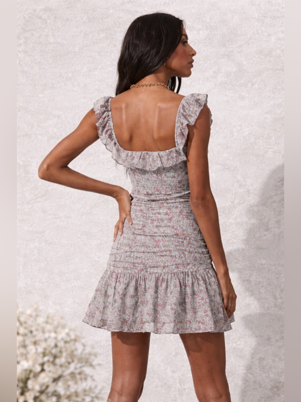 ASTR Floral Mini Dress Medium - Picture 2 of 15